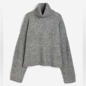 H&M Oversized Turtleneck Sweater Gray XL